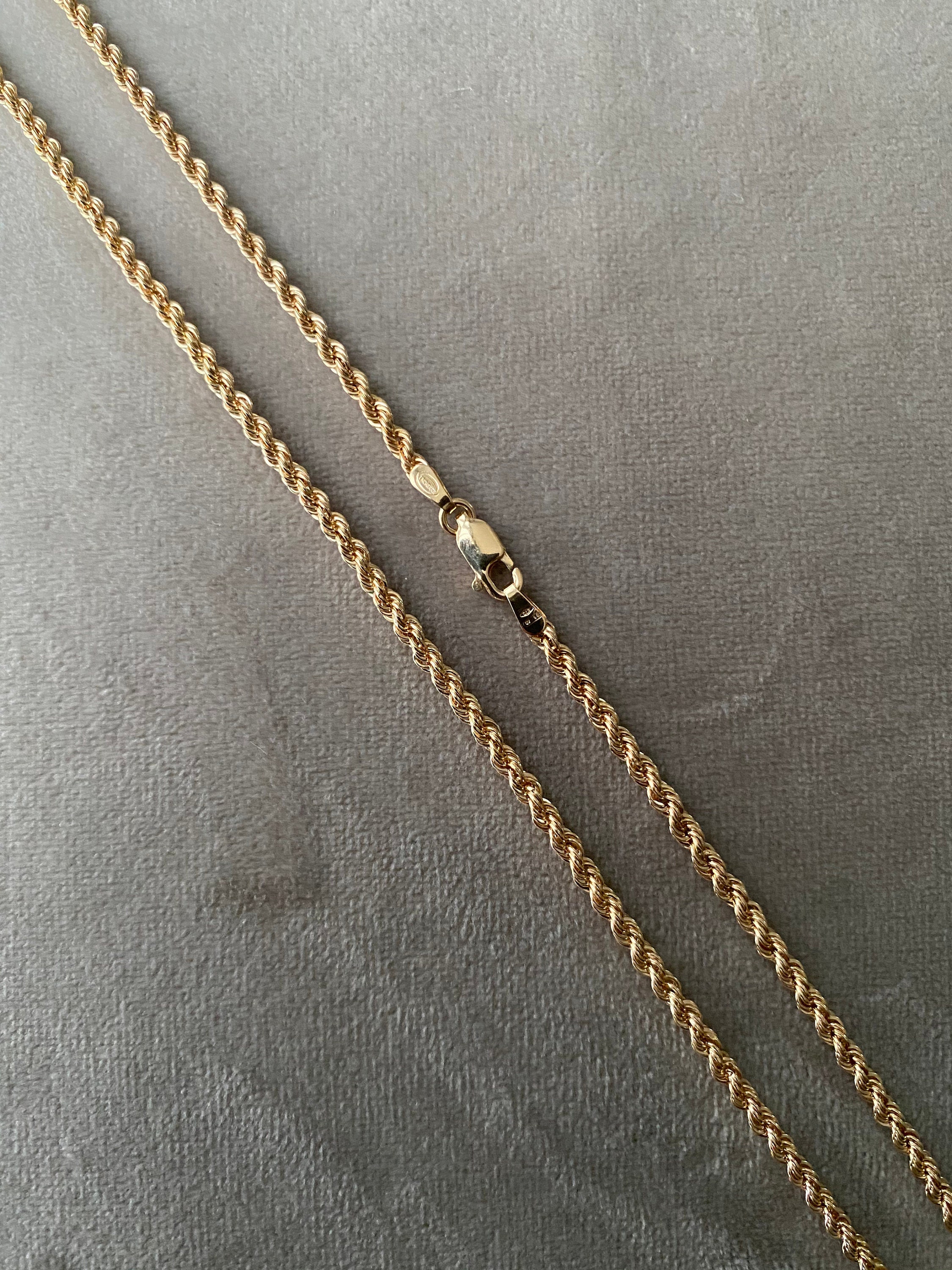 9ct Gold Rope Link Chain 3mm 9k Rope 