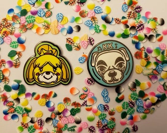 Isabelle and KK Slider enamel pin set--DISCOUNT