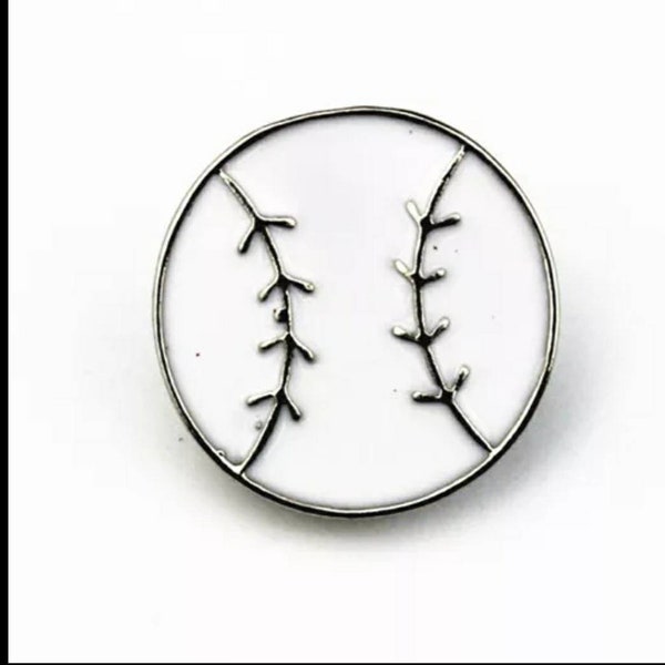 Baseball enamel pin