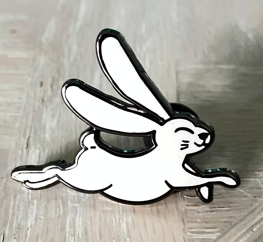 Rabbit Enamel Pin - Etsy