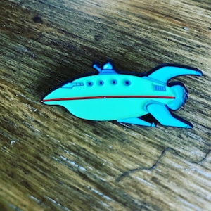 Futurama Planet Express Ship enamel pin