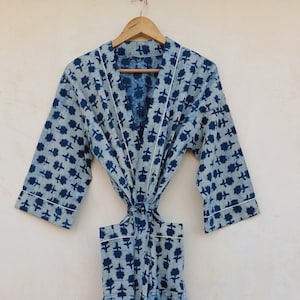 Hand block 100% Cotton kimono Robes Beautiful Cotton Kimono Dress Express Delivery Dressing Gown Cotton Kimono Bridesmaid Gift Bestseller