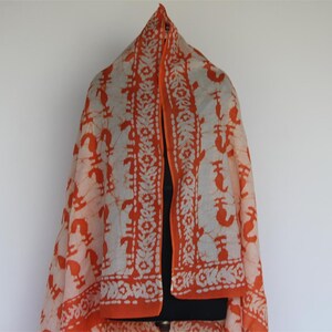 Sarong beach Coverup Hand block print Soft Pure cotton voile sarong for women Beach Wrap Floral poppy Pareo Sarong Skirt Sarong beach wear
