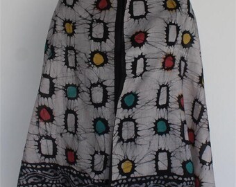 Sarong Beach Coverup Indian Hand Block Print Beach wrap Soft 100% organic cotton voile Pareo Red & yellow floral beach dress Beach outfit