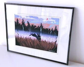 BLACKRABBITOFINLE, Print, Watership Down, Landscape, Rabbit, Fantasy, Digital