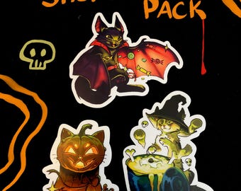 Spooky Season Pack, Sticker, Whimsical, Spooky, Fantasy