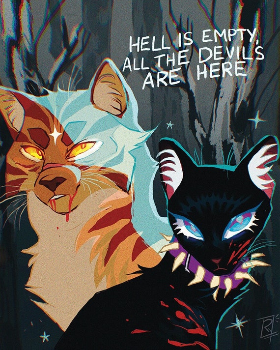 At bygge endelse Bagvaskelse DEVILS Print Aesthetic Cats Illustration Warriorcats - Etsy