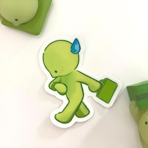 Glow in the Dark Working Smiski Matte Weatherproof Vinyl Sticker