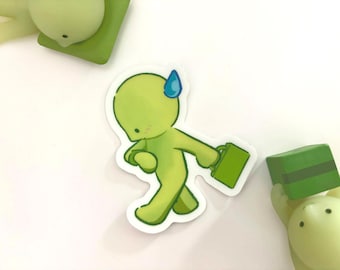 Glow in the Dark Working Smiski Matte Weatherproof Vinyl Sticker