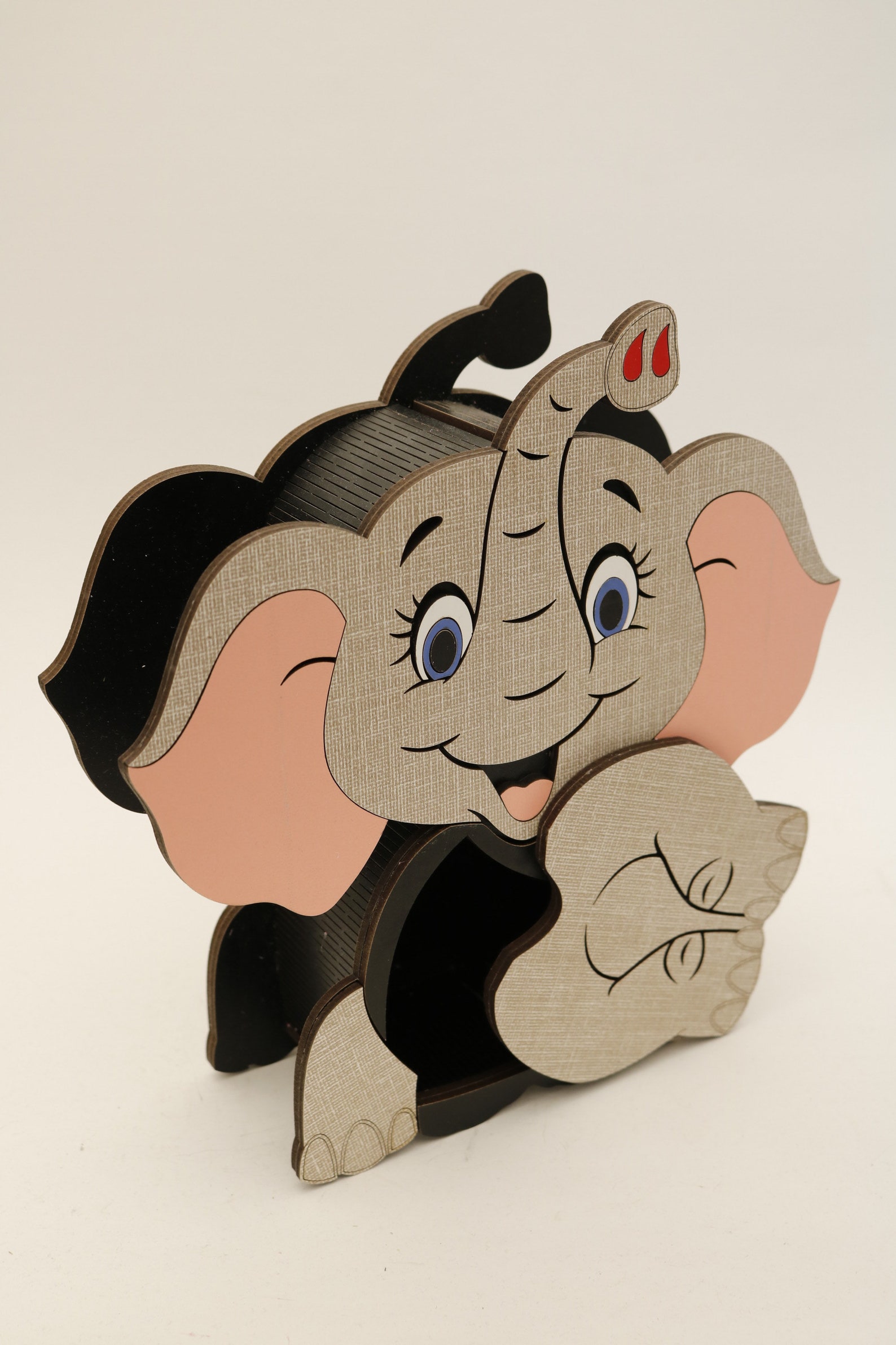 Laser Cut Wooden Elephant Money box Etsy