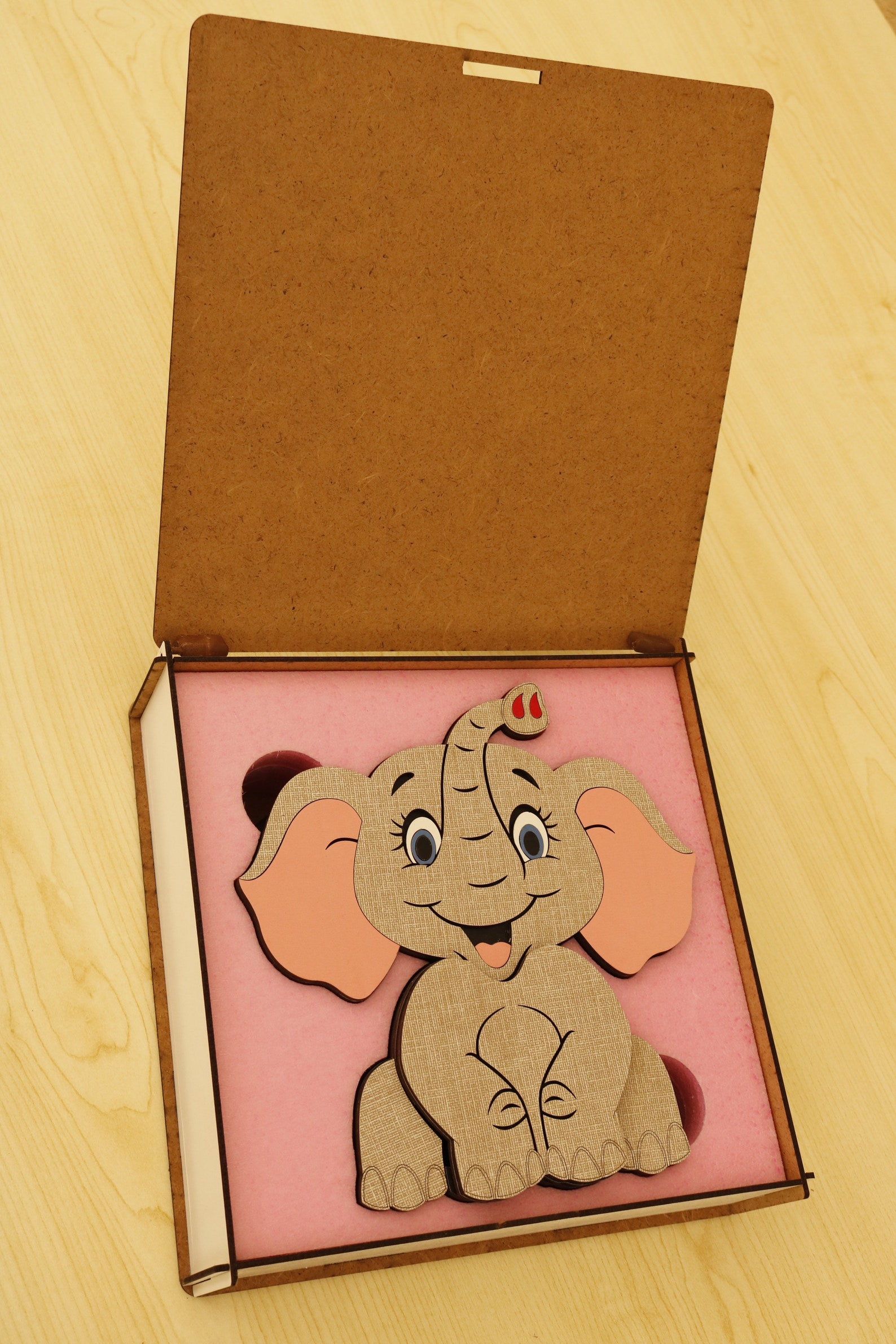 Laser Cut Wooden Elephant Money box Etsy