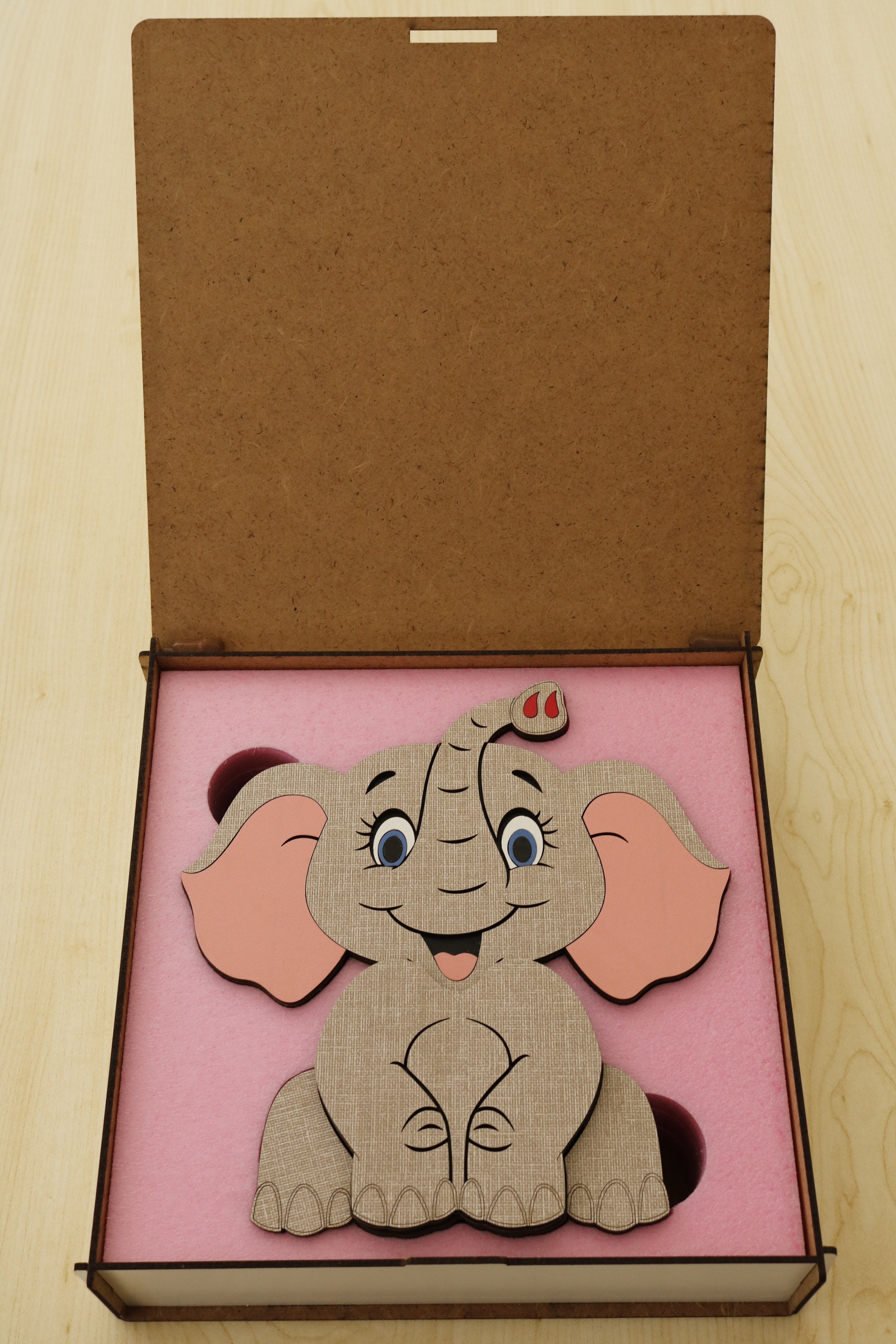 Laser Cut Wooden Elephant Money box Etsy