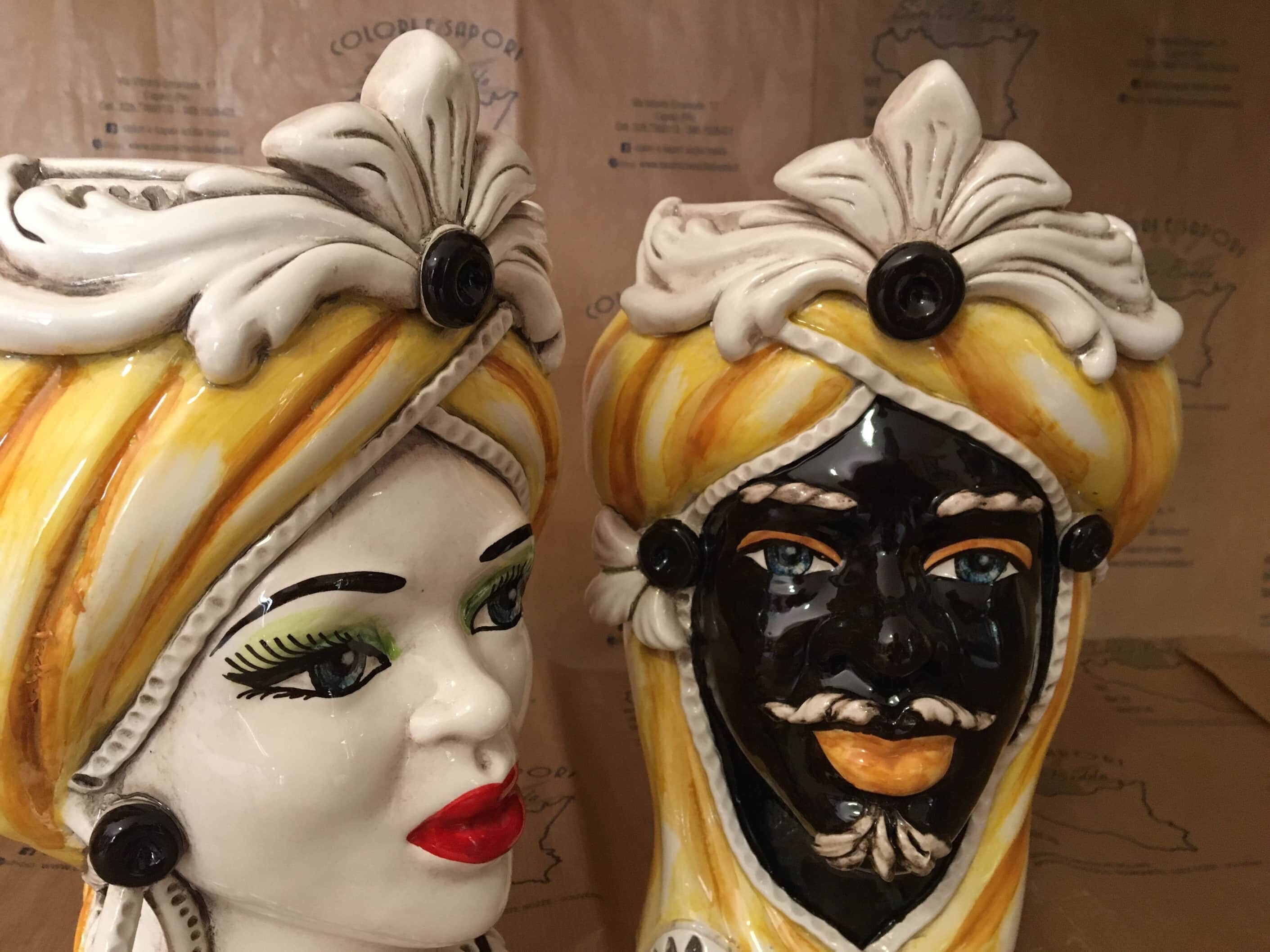 SICILIAN HEAD Sicilian Moorheads in Caltagirone Ceramic Etsy