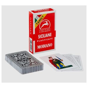 Carte da gioco Siciliane Modiano Plastificate - 40 carte