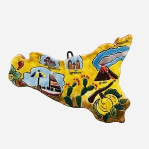 Hanging ceramic Sicily, with engraved decoration - two sizes available