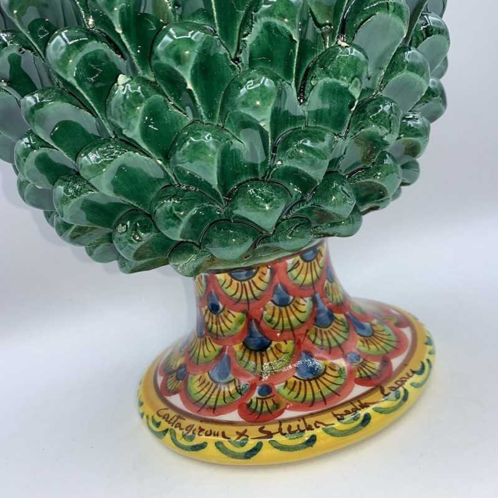 Sicilian ceramic pine cone of Caltagirone height 30 cm with Etsy