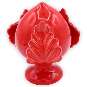 Pumo in fine ceramic, red color, with 4 size options - (1 Unit)