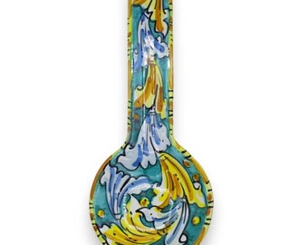 Repose-louche en céramique Caltagirone, h environ 25 cm. (1pc) décoration baroque avec 3 options de couleurs