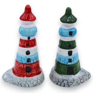 Lighthouse in Fine Sicilian Ceramic - with two size and decoration options / random color (1 Unit)