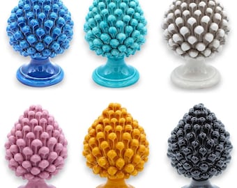 Sicilian pine cone ceramic from Caltagirone height 15 cm available in various colors