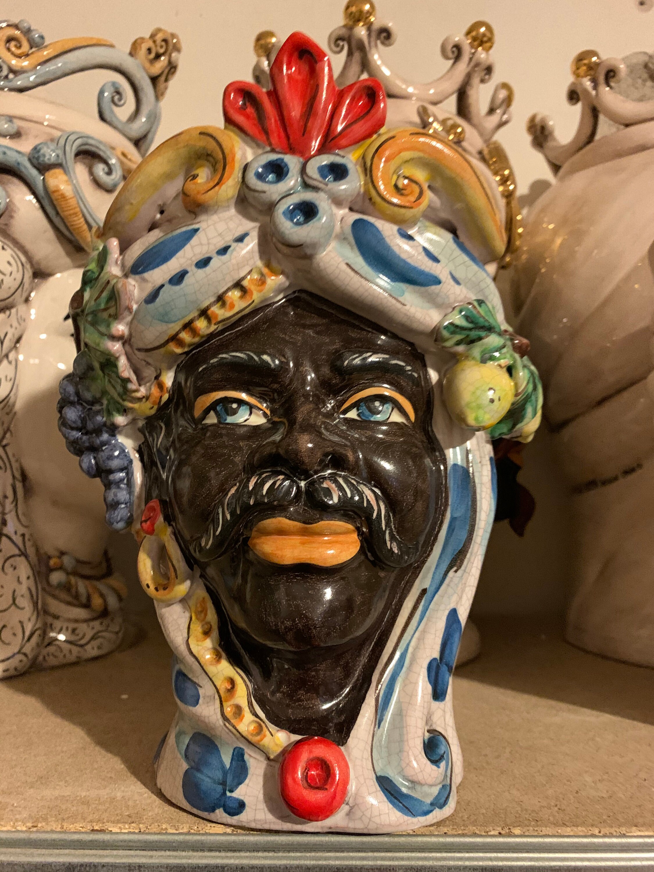 TESTA SICILIANA Sicilian Dark Brown Heads in Caltagirone Etsy UK