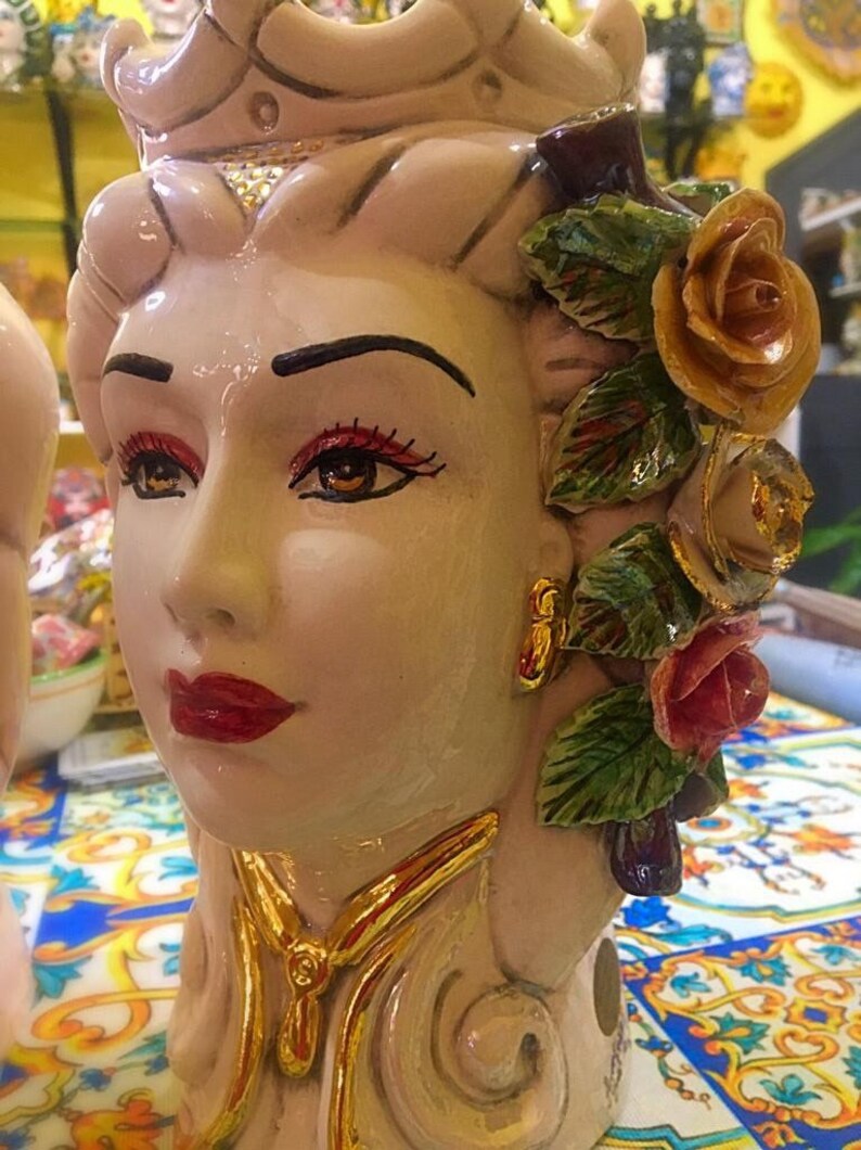 SICILIAN HEAD Sicilian moorheads in Caltagirone ceramic Etsy