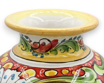 カルタジローネ陶器花瓶、約25 x 18 cm、多色装飾、多彩色 MD1 - Etsy 日本