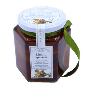 Limões Sicilianos Temperados com Vinho, Canela e Cravo - 400g