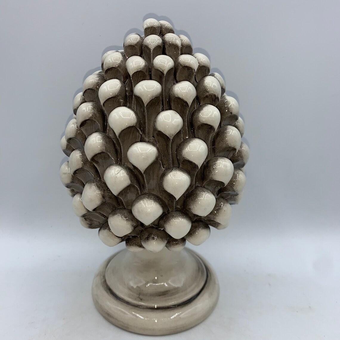 Sicilian ceramic pine cone of Caltagirone cm 20 made entirely Etsy