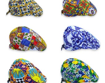 Adjustable Sicilian Coppola Hat - L 24 x 20 cm approx. (1pc) 100% COTTON, 6 decoration options