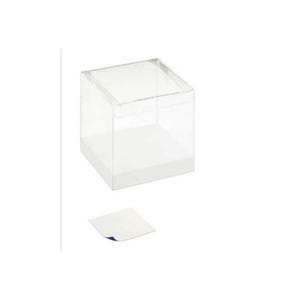 Transparent box for wedding favors with bottom - 10x10x14 cm