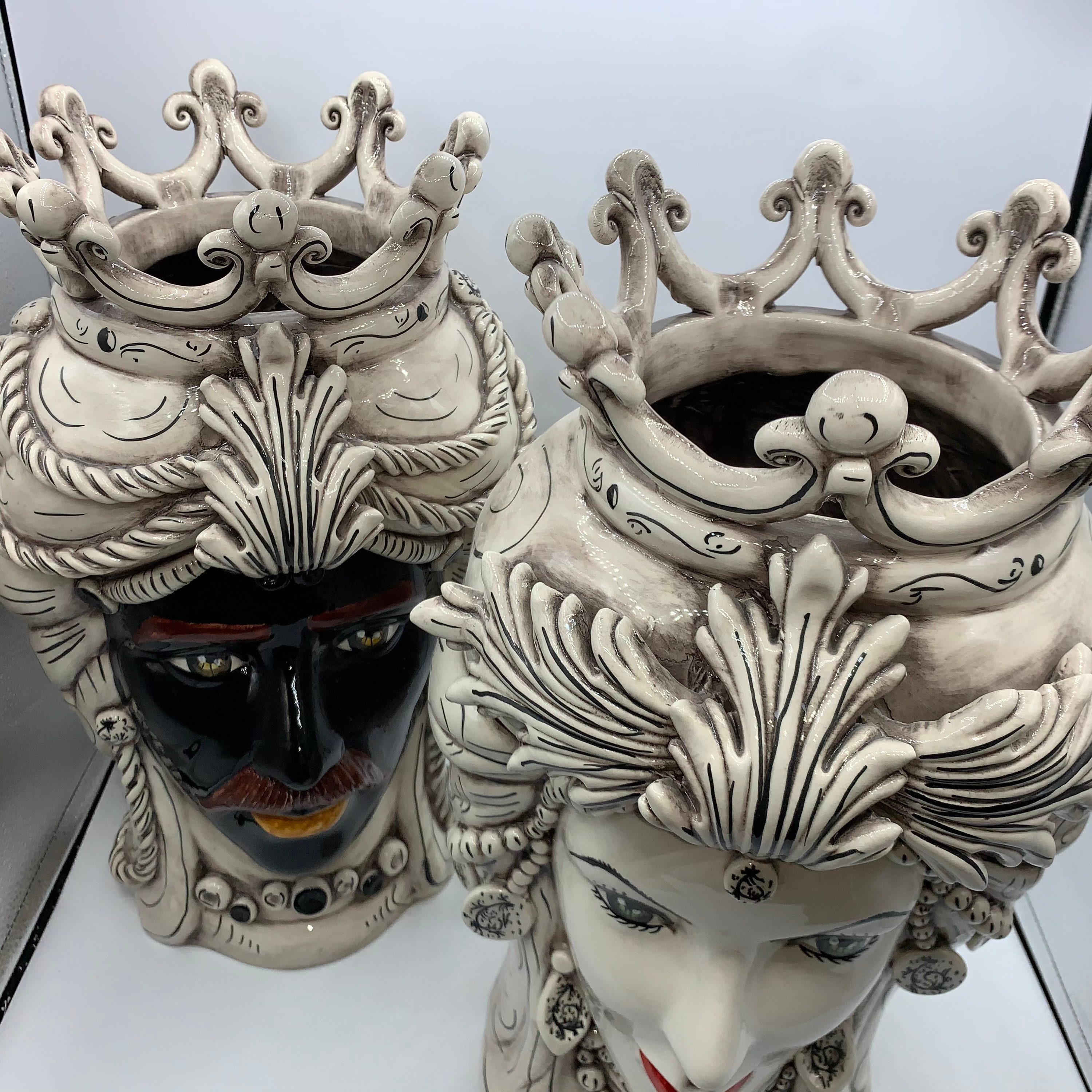 SICILIAN HEAD Sicilian moor heads in Caltagirone ceramic Etsy