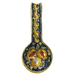 Caltagirone ceramic ladle rest - various decorations available