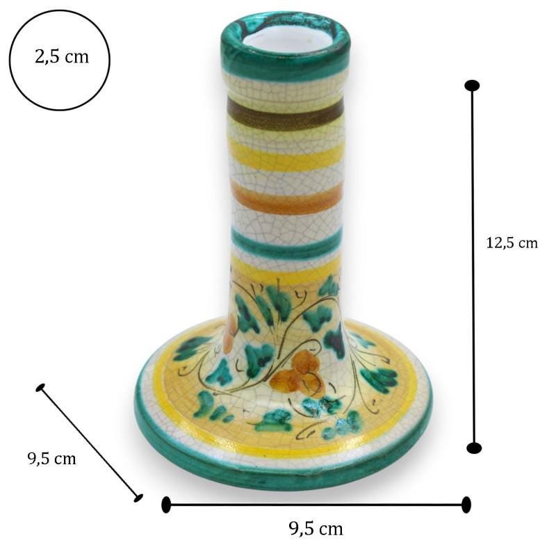 キャンドルホルダー、上質なシチリア陶器、約 12 x 10 cm。17 世紀の