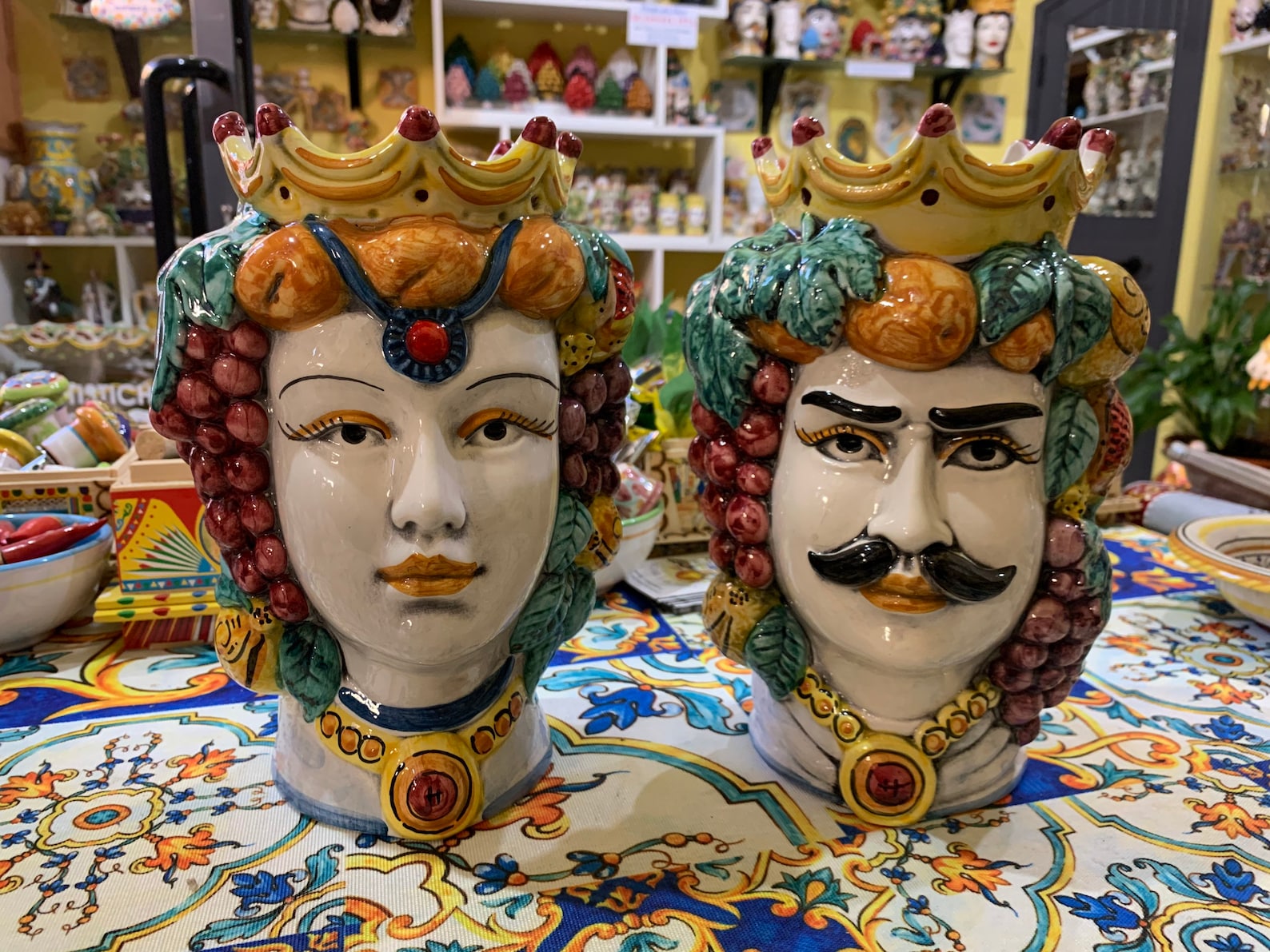 TÊTE SICILIAN Maures en céramique sicilienne de Caltagirone Etsy