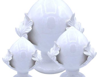 Pumo in fine ceramic, White color, with 4 size options - (1pc)