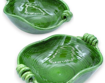Oval Centerpiece Fruit Bowl, 2 Size and Color Options (1pc) Torchon Handles
