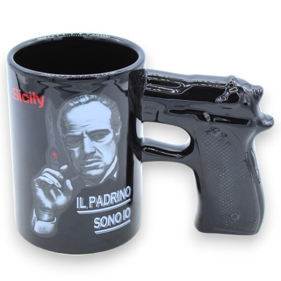 Caffettiera pistola NOIR 4 tazze , idea regalo cod.46291 - Viceversa - Piatti & Bicchieri