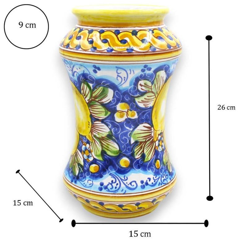 Jarrón Albarello, cerámica de Caltagirone, aprox. 26 x 15 cm (1 unidad) Varias decoraciones imagen 7