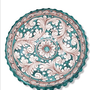 Sicilian Pine Cone Centerpiece Stand in Caltagirone Ceramic Diameter 38 cm