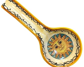 Sicilian ceramic spoon rest