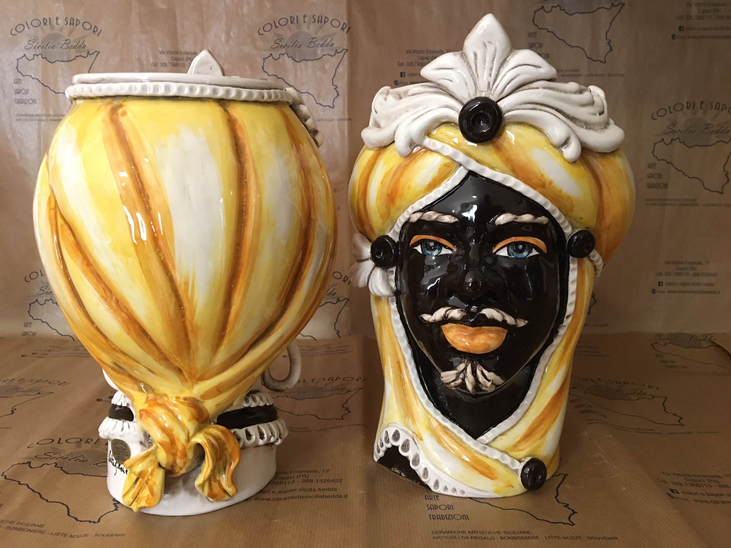 SICILIAN HEAD Sicilian Moorheads in Caltagirone Ceramic Etsy