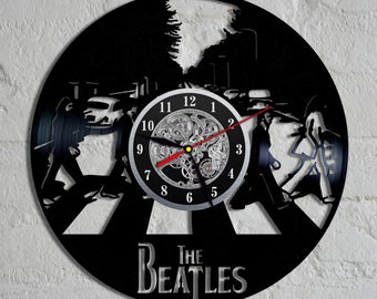 The Beatles art Vinyl record wall clock Beatles gifts Beatles wall art Beatles gifts for him Beatles decor Beatles Abbey Road art Handmade