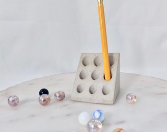 Beton Schreibtisch ordnung, Schreibtisch Zubehör, Stiftehalter, minimalistische Bürodekoration, Stationärer Organizer
