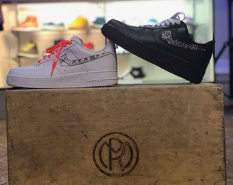 Custom Nike Air Force 1 Brown LV Monogram Print