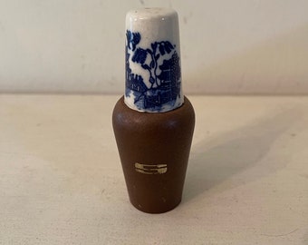 Vintage Blue Willow Salt Shaker