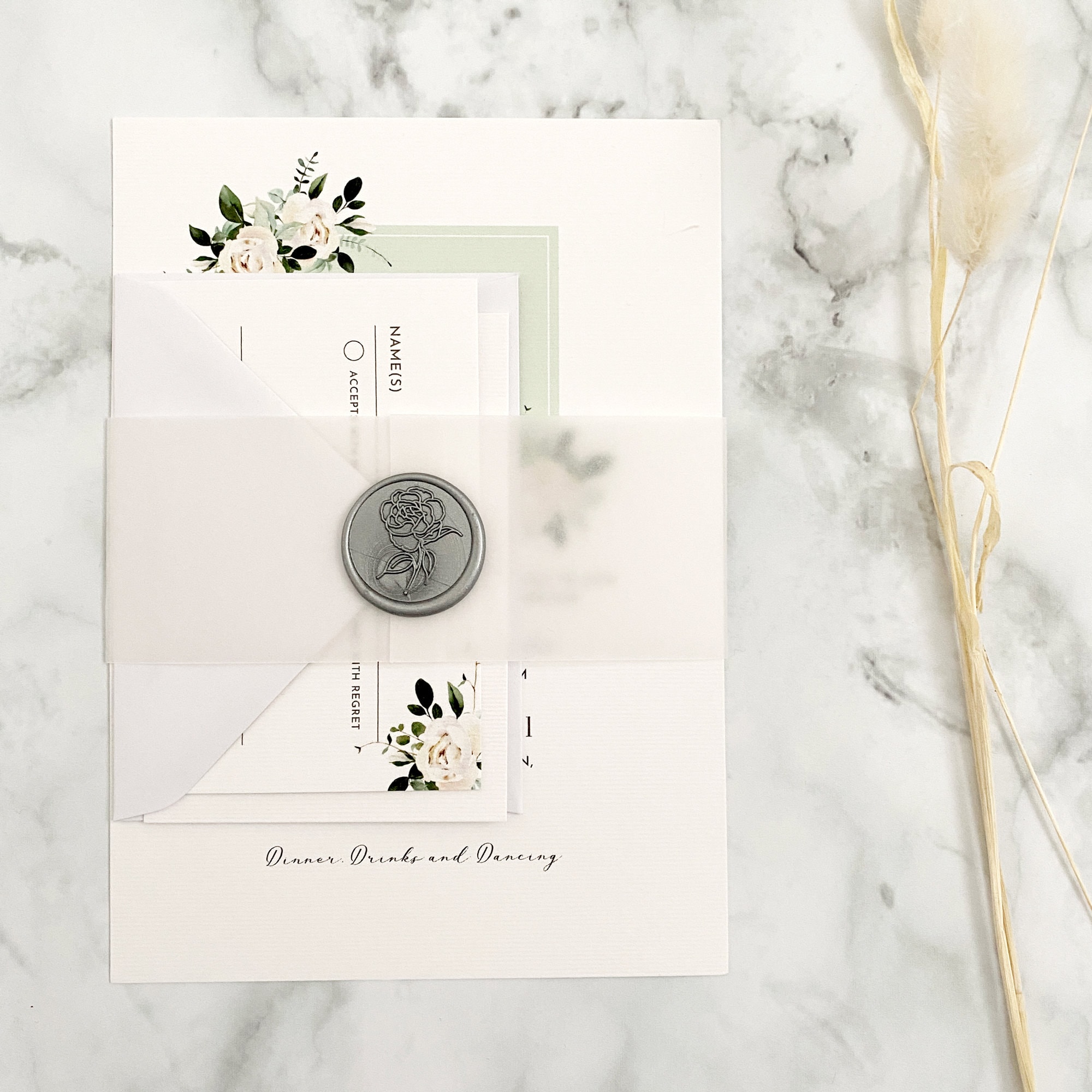 Vellum Belly Band for 5x7 Wedding Invitations Vellum Etsy UK