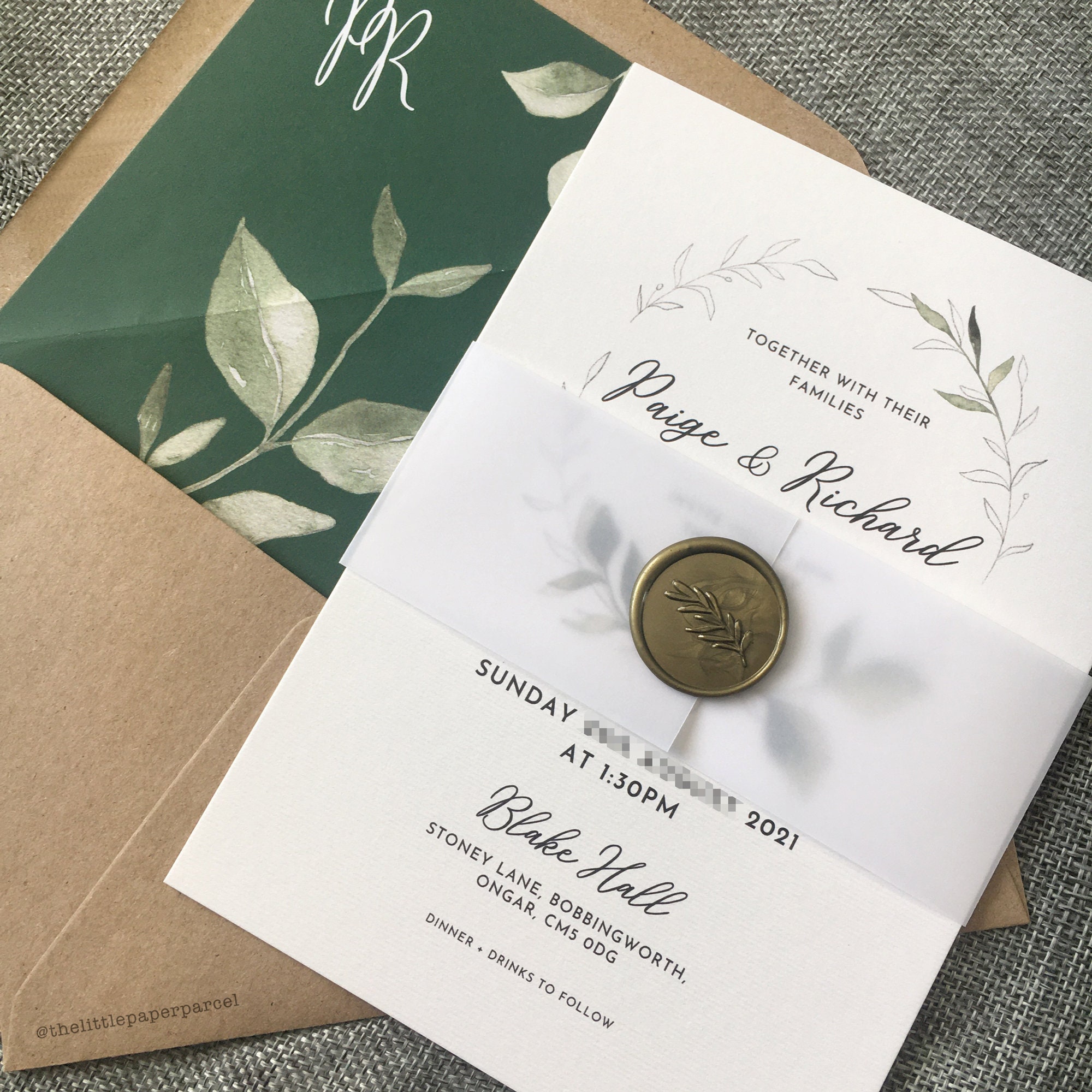 Vellum Belly Band for A6 105mm X 148mm Wedding Invitations Etsy UK