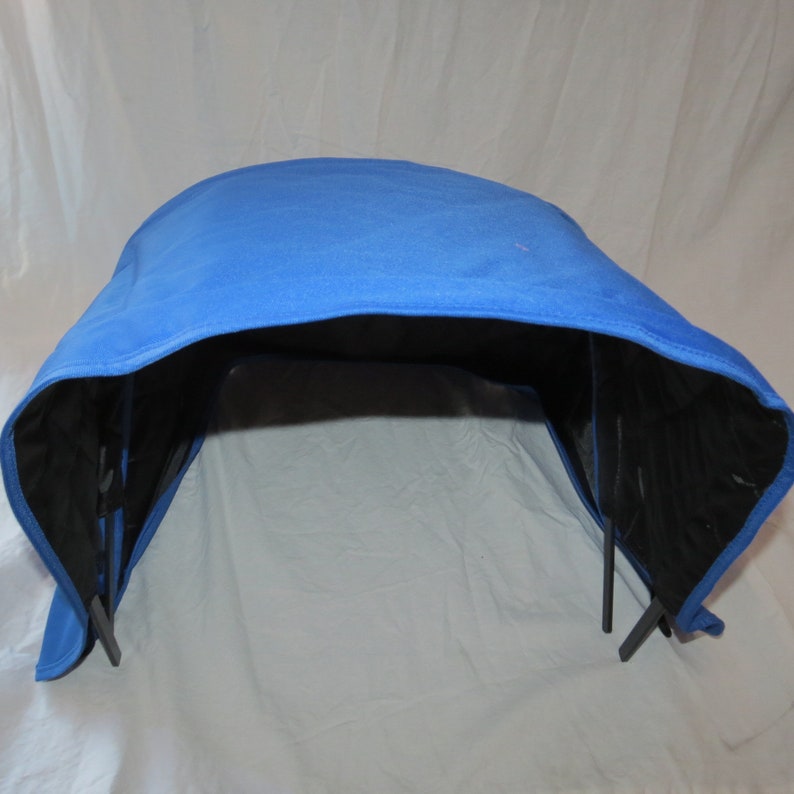 Handmade Royal Dark Navy Blue Canopy Sun Shade Hood Cover for Bugaboo Cameleon Frog Baby Toddler Strollers Canvas Fabric