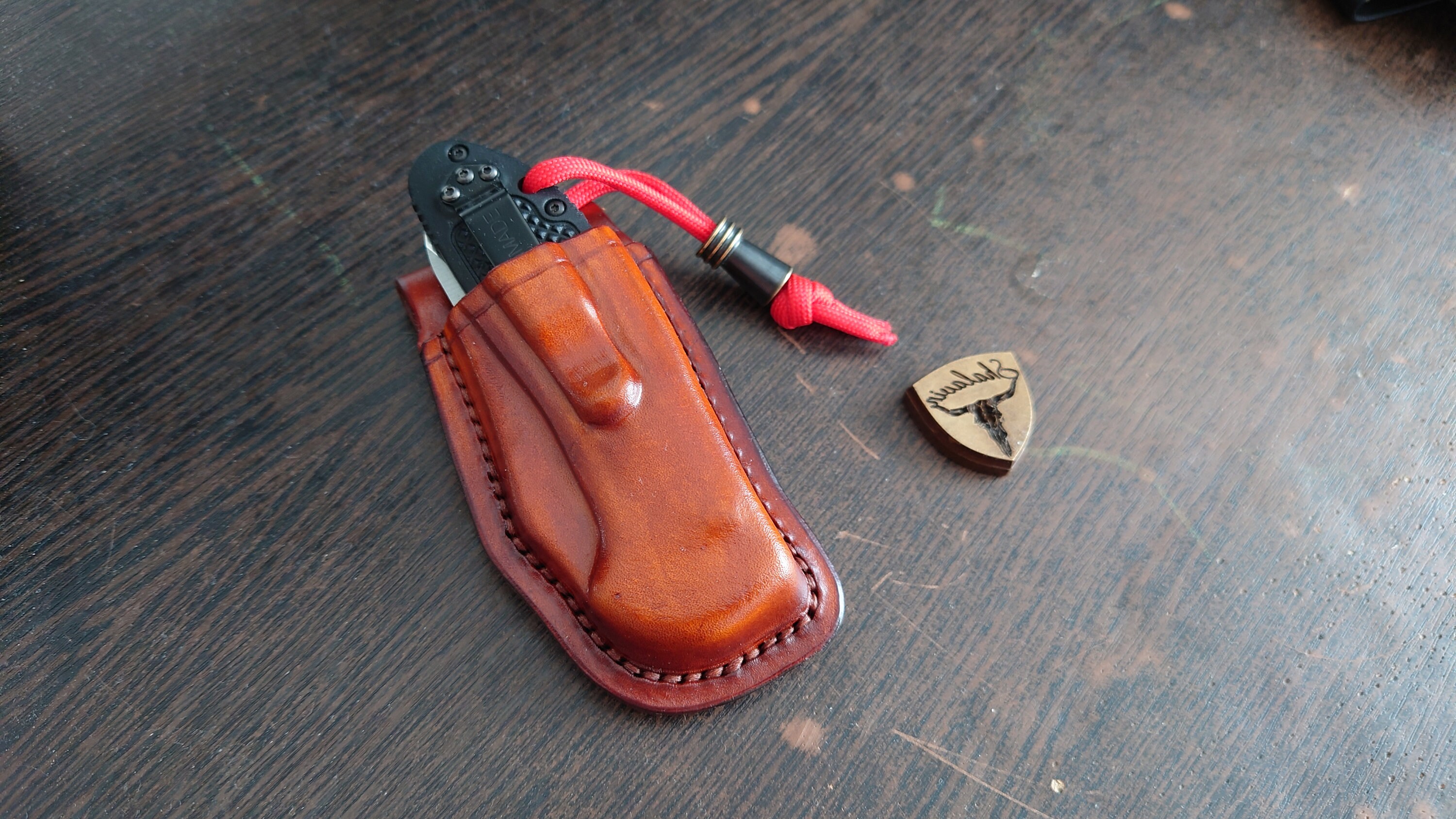 Leather sheath for knife Benchmade Griptilian BM550/Leather Etsy